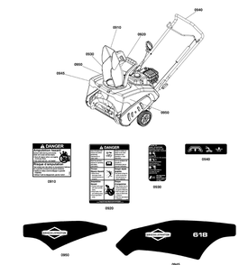 Part Location Diagram of 84003629 Murray Decal, Logo, Briggs, Lh